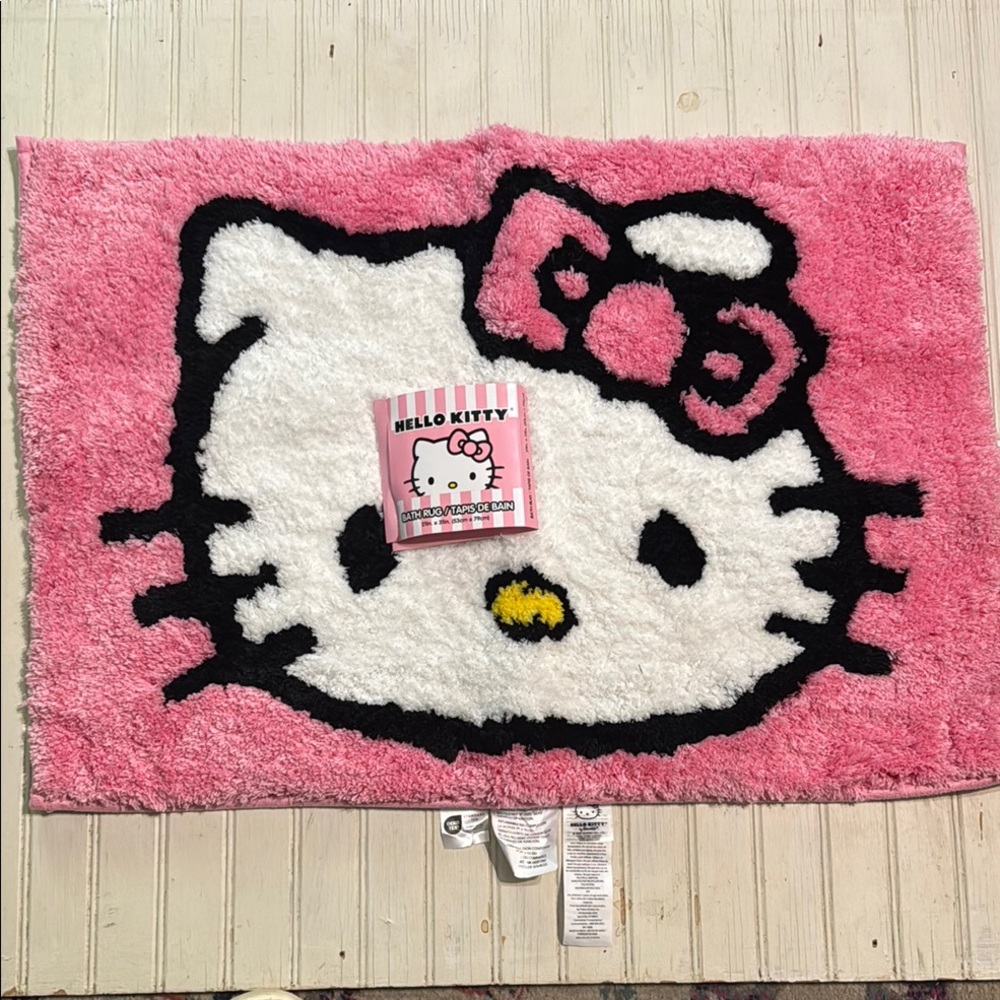 Hello Kitty Pink and White Bath Mat